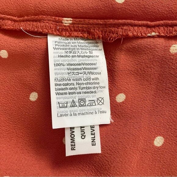Madewell Wrap polka dot Top size Small - Picture 9 of 9